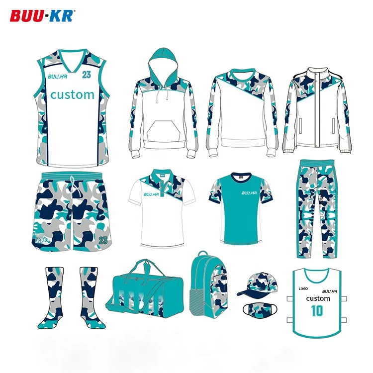 Buker 2024 New Style Design Embroidery Basketball Set Reversible Training Team Sublimation Custom Basketball Uniform For Men