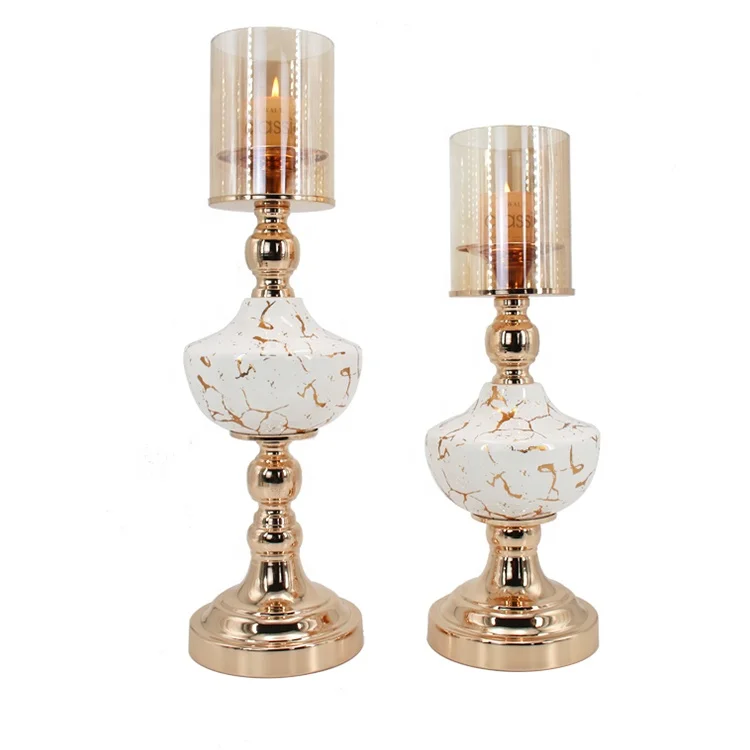 New designwhite art ceramic candle holders luxury sublimation candlestick for decoration pieces