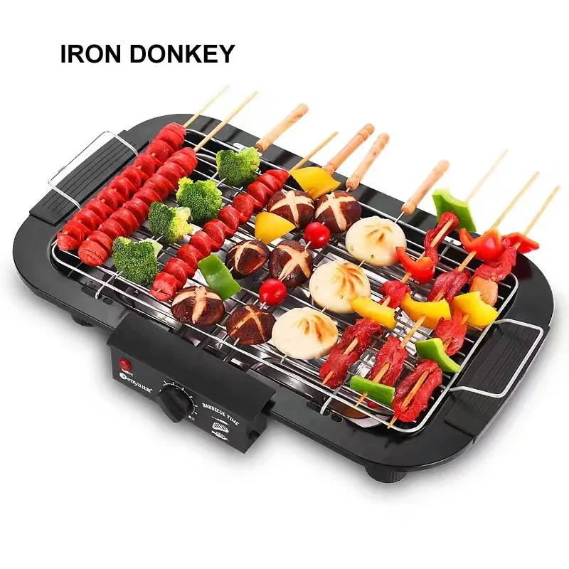 Крытый Настольный бездымный Электрический гриль IRONDONKEY с термостатом