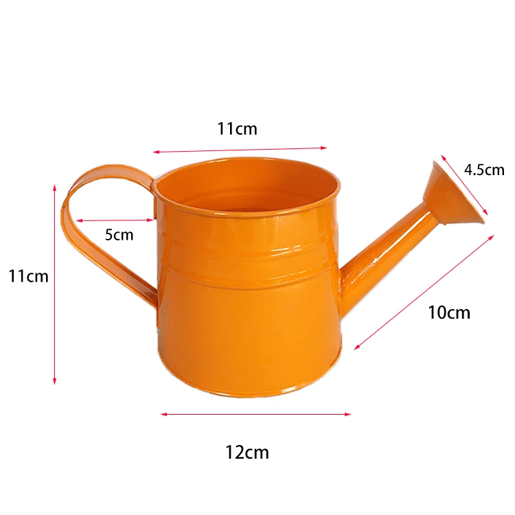 Garden metal watering can small cute tin galvanized flower pot planter for decoration