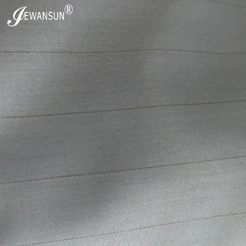 Can do 1.7CM100 polyester anti-static fabric stripe conductive silk polyester  dust-free work suit fabric polyester