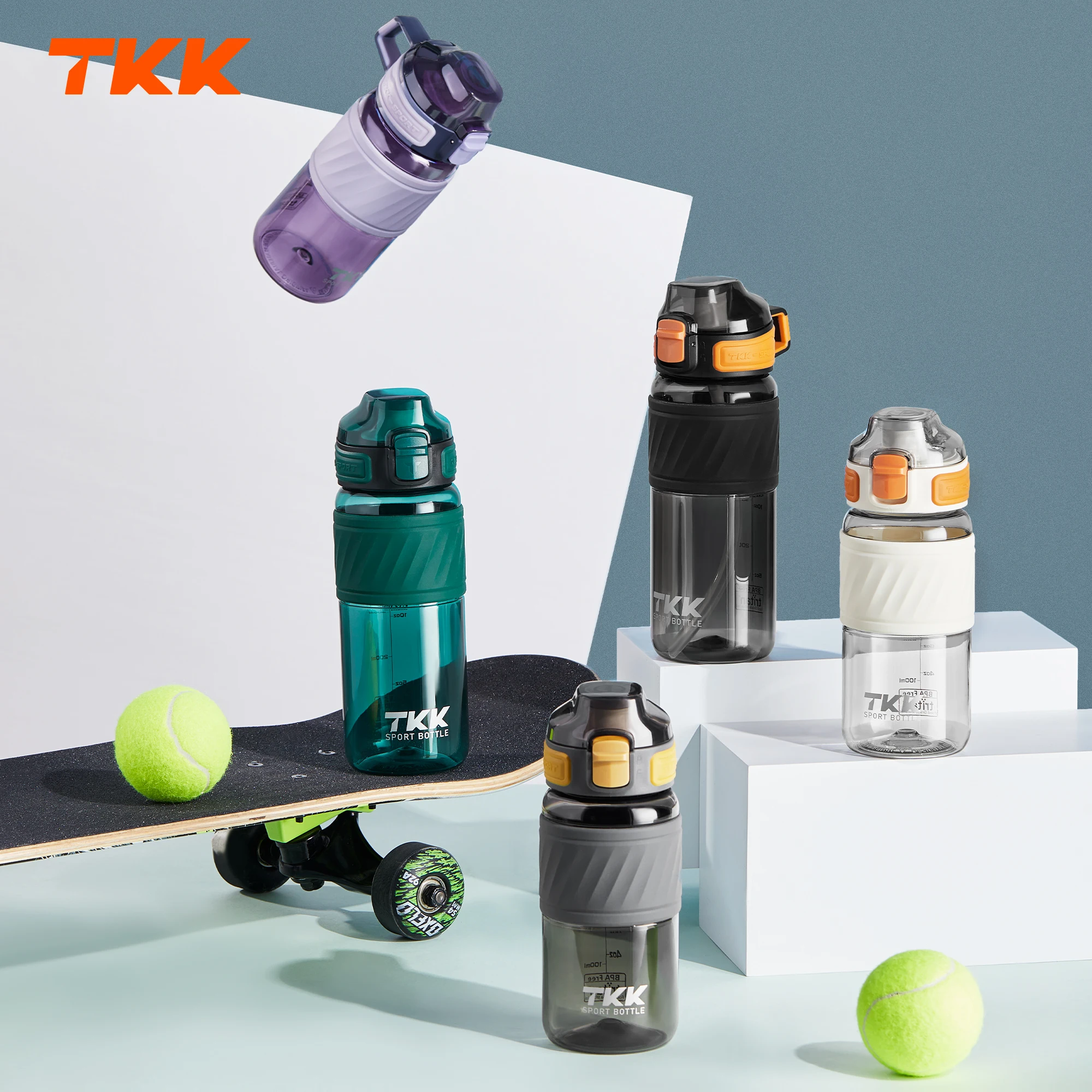 Custom Logo OEM Factory high quality custom new design clear 450ml 600ml plastic tritan running water bottle