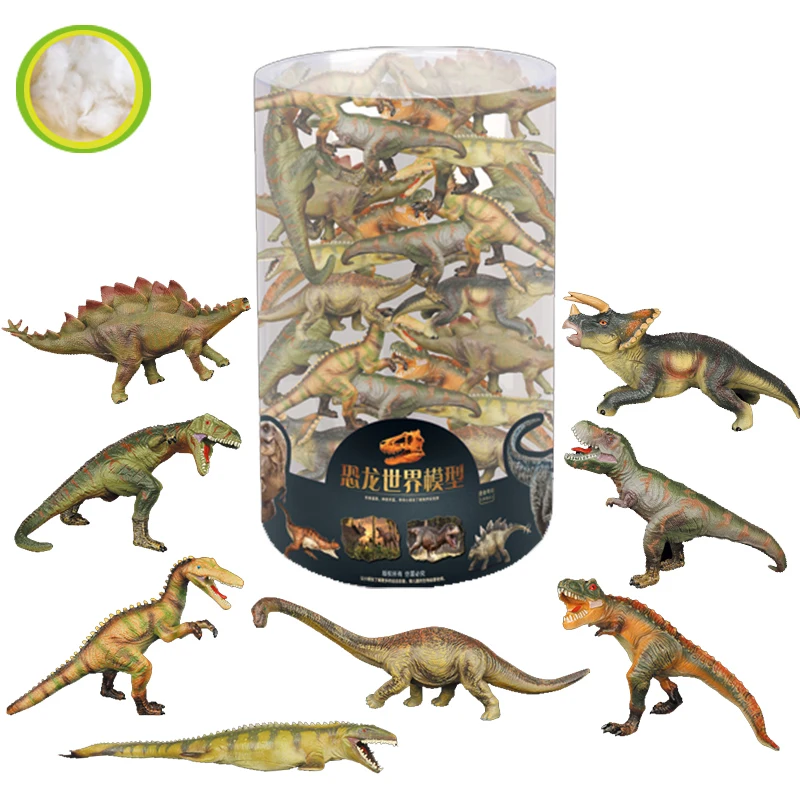 Custom Dinosaur Toys Set Tyrannosaurus Triceratops Dinosaur Puppet Model Vinyl Stuffed Animal Model Toy For Kids Gift