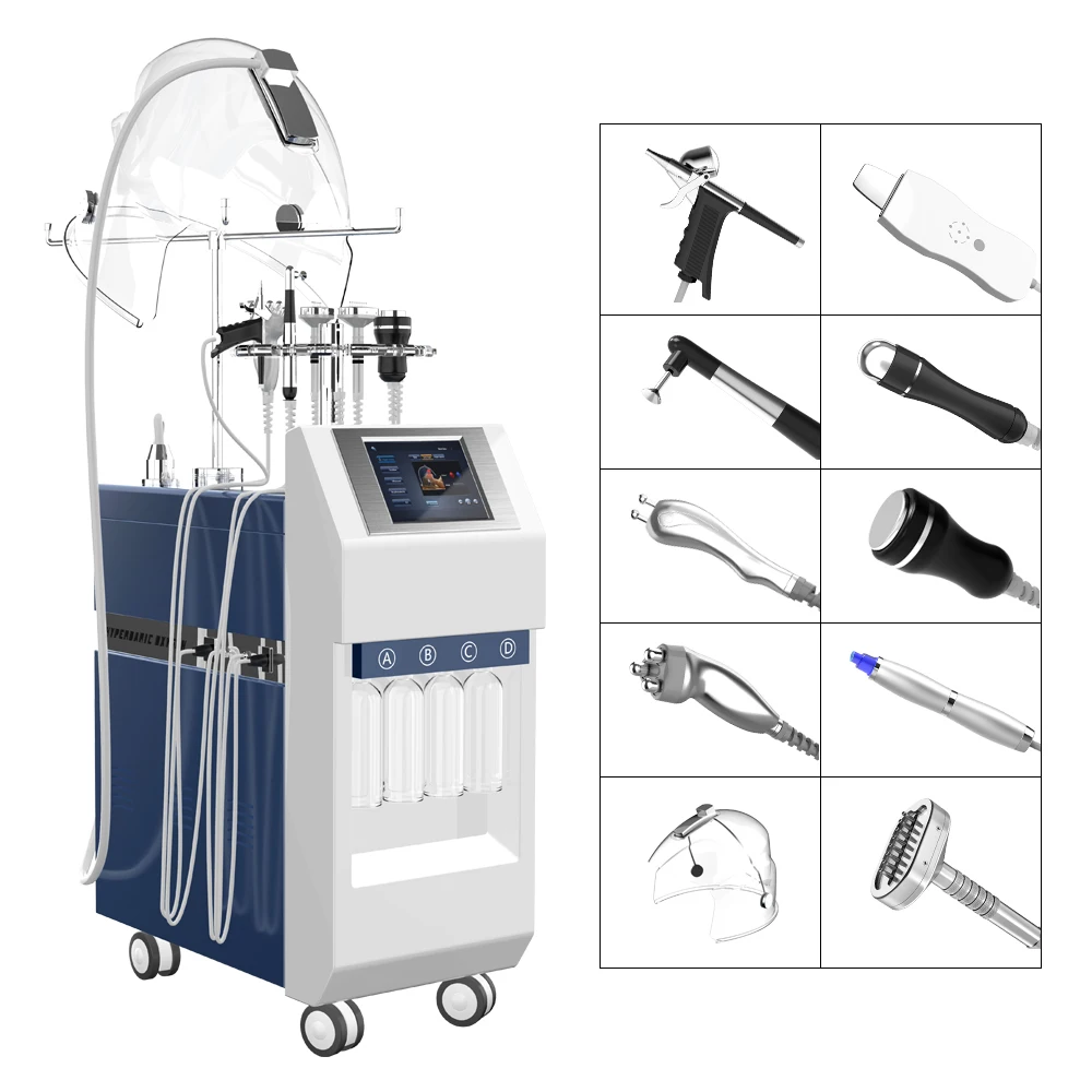 2022 New Design  Led Pdt Nicrodermabrasion Oxygen Machine For Skin Care Oxygen Infusion Facial Machine