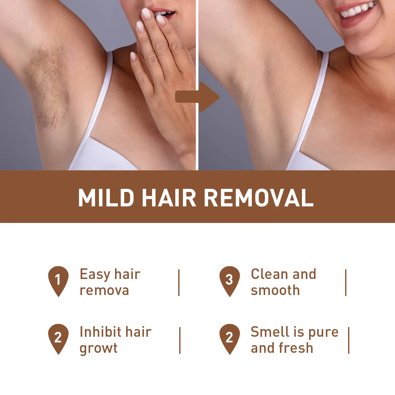 24k gold collagen armpit body natural women hair removal cream