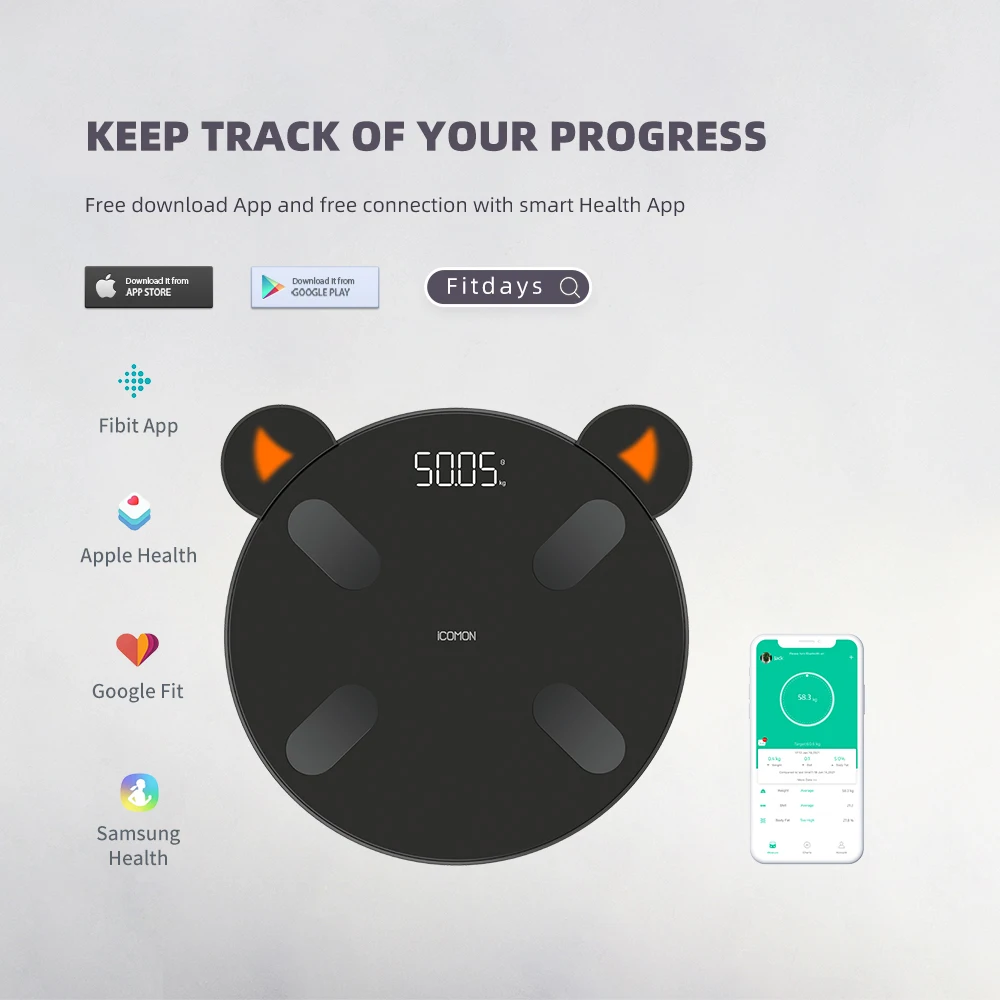  Three Color Light Electronic Body Scale Analyze Scales Design Bathroom Weighing body