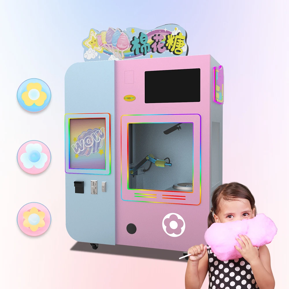 Оригинальный заводской полностью автоматический автомат с цветочной нитью для производства сахарной ваты торговый малого бизнеса