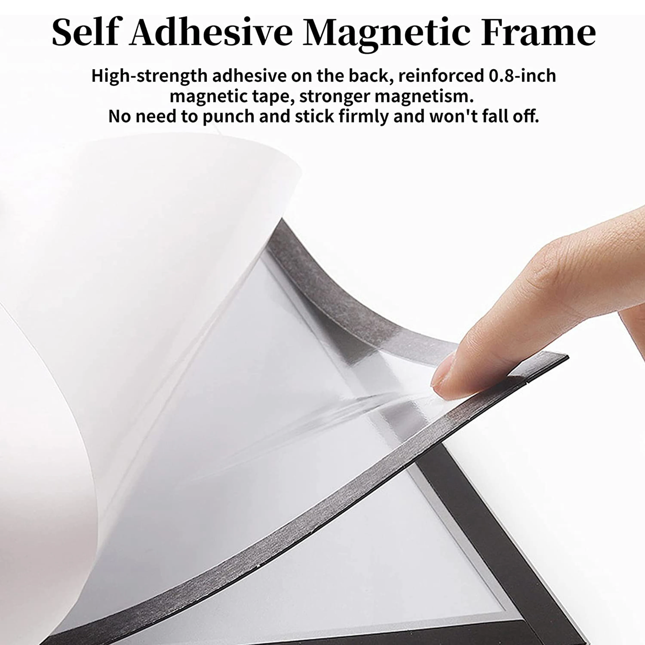 Diamond Painting Magnetic Photo Frame PVC Magnetic Self-adhesive Picture Frame for Painting Certificate Paper File Display