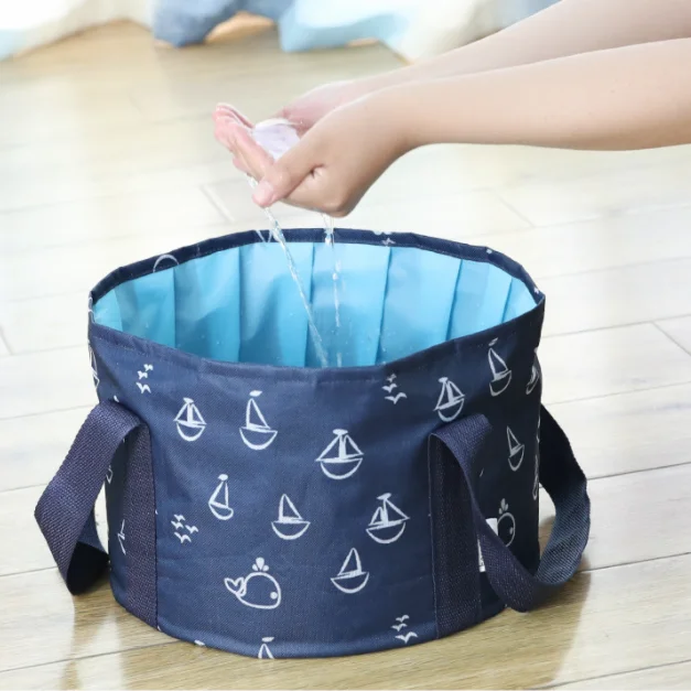 13-26L Invincible Corrosive Resistant Round Cleaning Bucket Portable Foldable Footbath Foot Massager