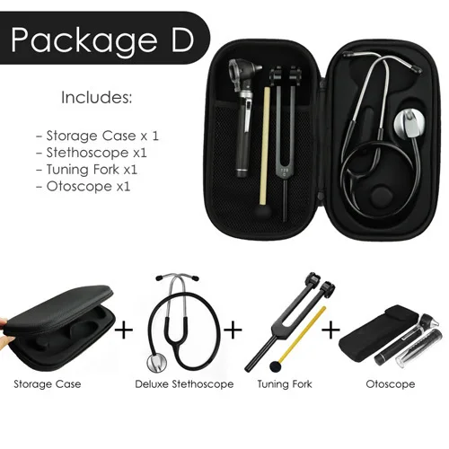 BAILI MEDICAL Medical Surgical Diagnostics Instrument Stethoscope Kits With Nylon Bag For Medical Student