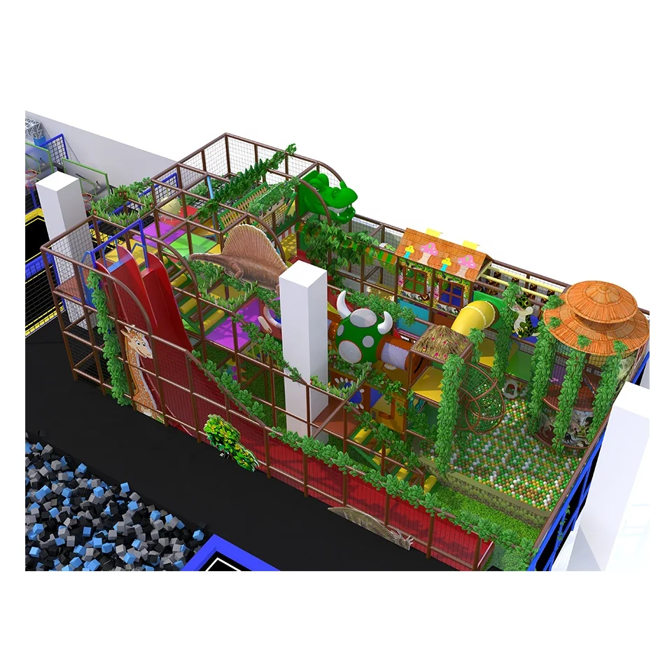 Commercial Indoor Trampoline Arena, Parkour Free Jumping Trampoline Zone