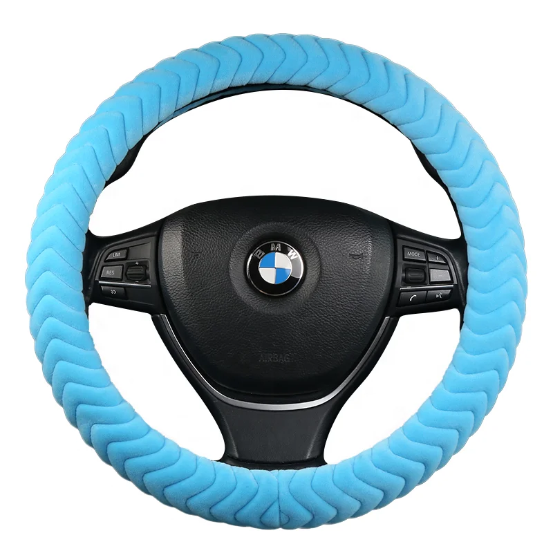 Automotive parts manufacturer general new color comfortable plush anti slip steering wheel cover