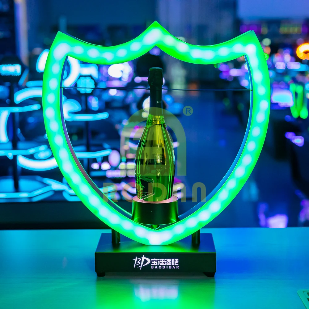 Rodnn 9A090 beer and champagne Bottle Display Racks presenter bar LED Bottle Glorifier