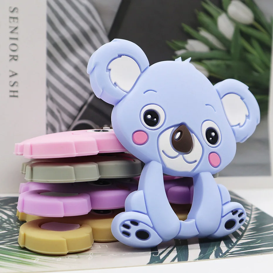 Food Grade Baby BPA Free Custom New Teether Koala Pendant Silicone Teethers for babys