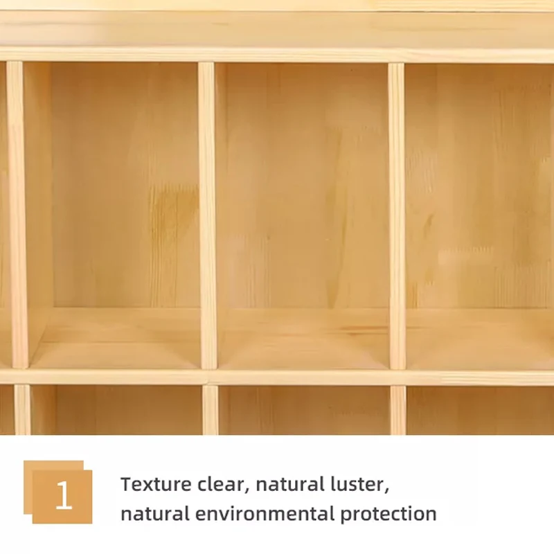 TOP Montessori Wooden Storage Kids Toy Cabinet Kindergarten Furniture Four-Tier Toy Shelf Organizer Storage Preschool Cabinets