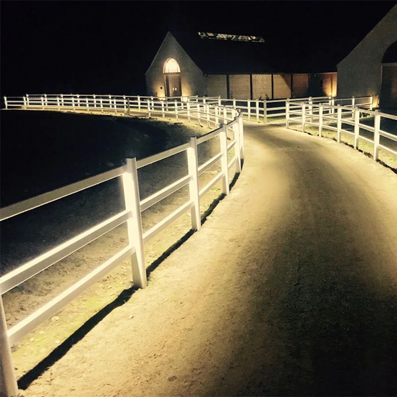 white Livestock Farm Gate Cattle Horse Panel Field Cattle Sheep Fence Ranch Rail Fence Vinyl Pvc Horse Paddock Fence