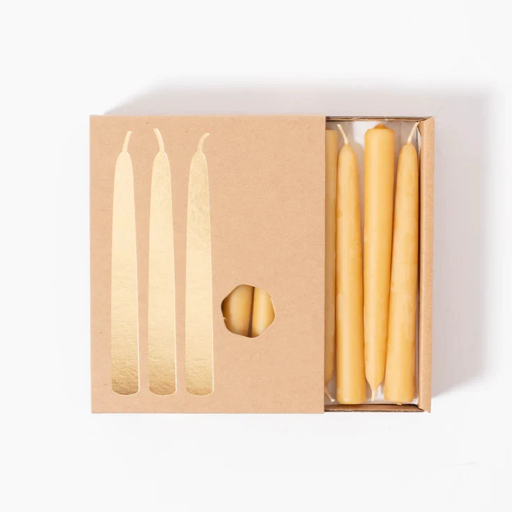 Custom candle stick paper sliding boxes taper birthday dinner candle packaging box for taper candle