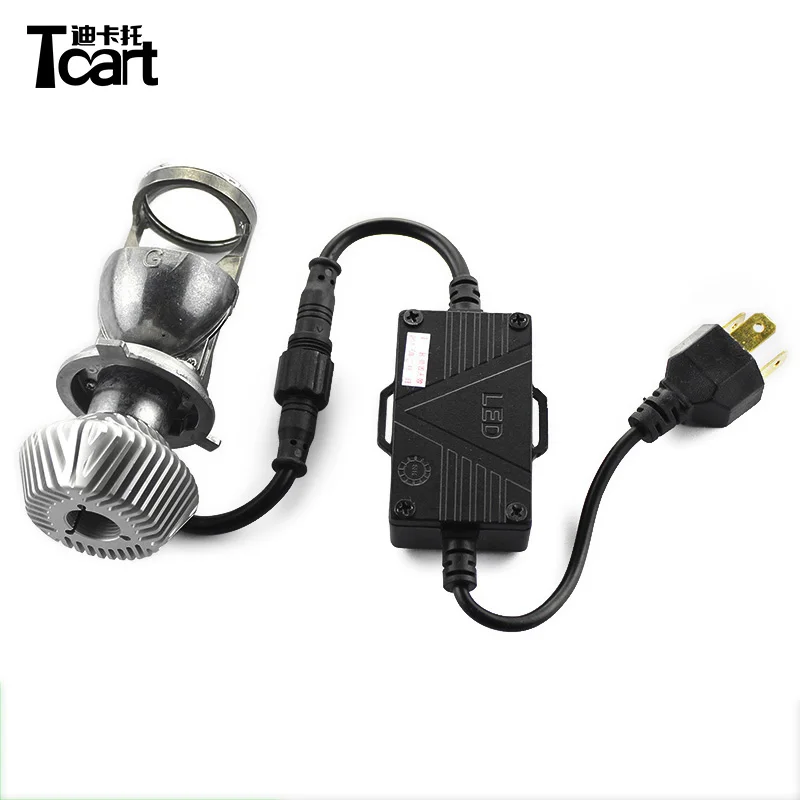Tcart auto headlamp 35W*2 H4 hi/lo LED projector lens 5500K 12V/24V H4 LED high-low headlights car styling H4 LED Conversion Kit