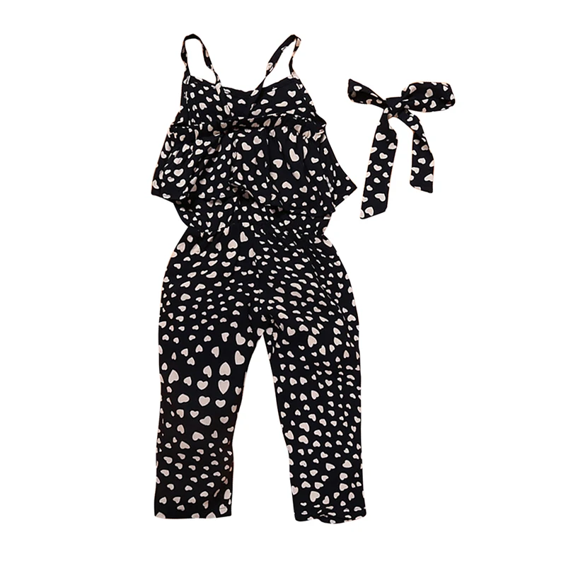 Baby Clothes Casual Cotton Sleeveless Pants Toddler Baby Girl Sling Romper Solid Jumpsuit Overalls