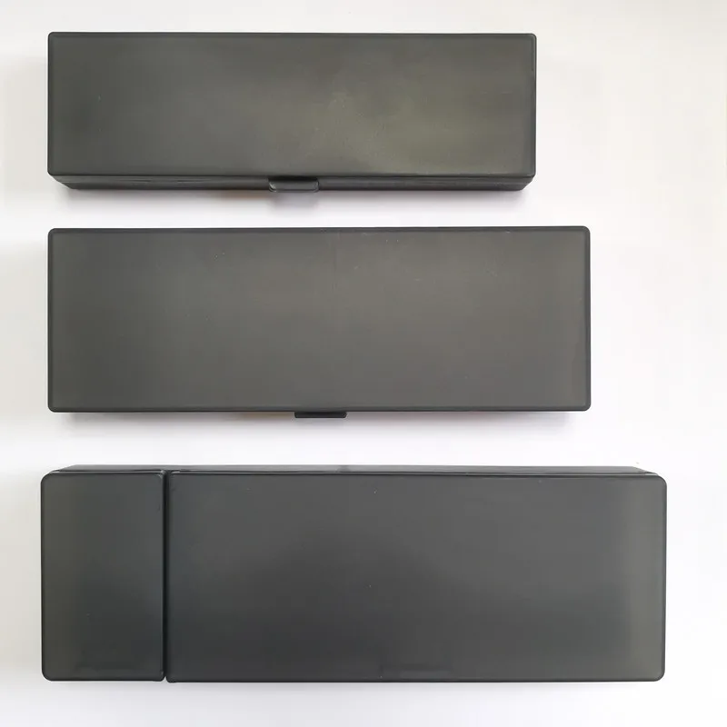 clear Colorful lengthen Plastic Pencil Box Sketch translucent frosted Pencil Case Plastic Stationery Case Amazon Hot Sale