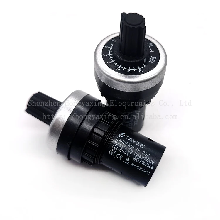 Precision frequency converter adjustable speed potentiometer switch knob  LA42DWQ-22-20K potentiometer