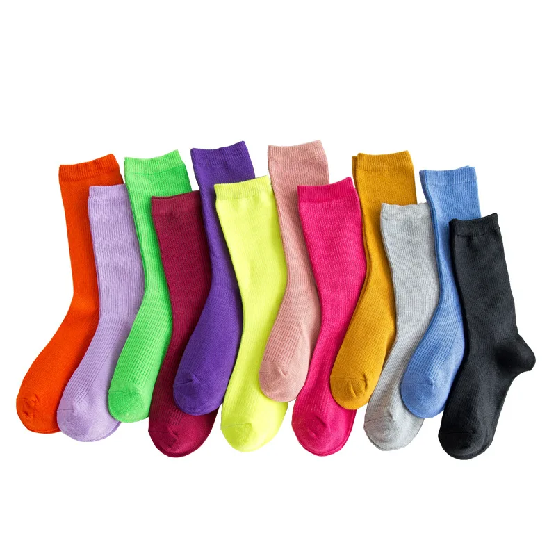 Spring and Autumn Women Slouch Sock Vendor Solid Color Fashion Slouch Socks Brim Wholesale