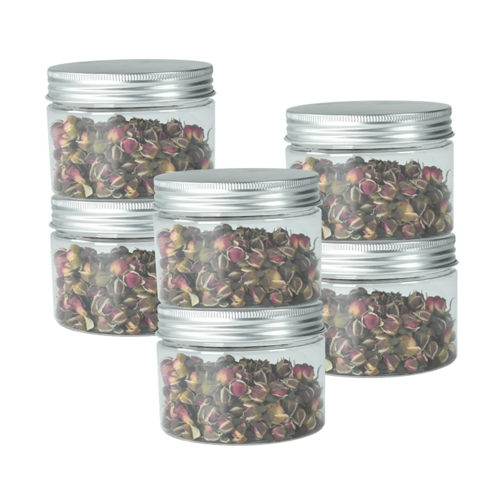 PET Reusable Aluminum Lid Food Coffee Sugar Storage Jar Sealed Jar Tea Candy Container