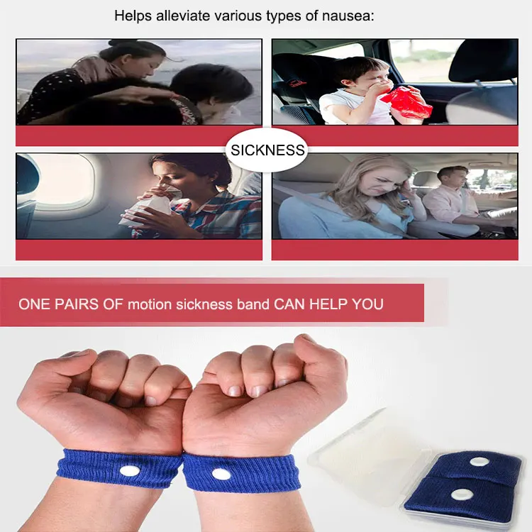 Hot Sale Relief Wristband Adult Sea Bands Motion Sickness For Kids Anti Nausea