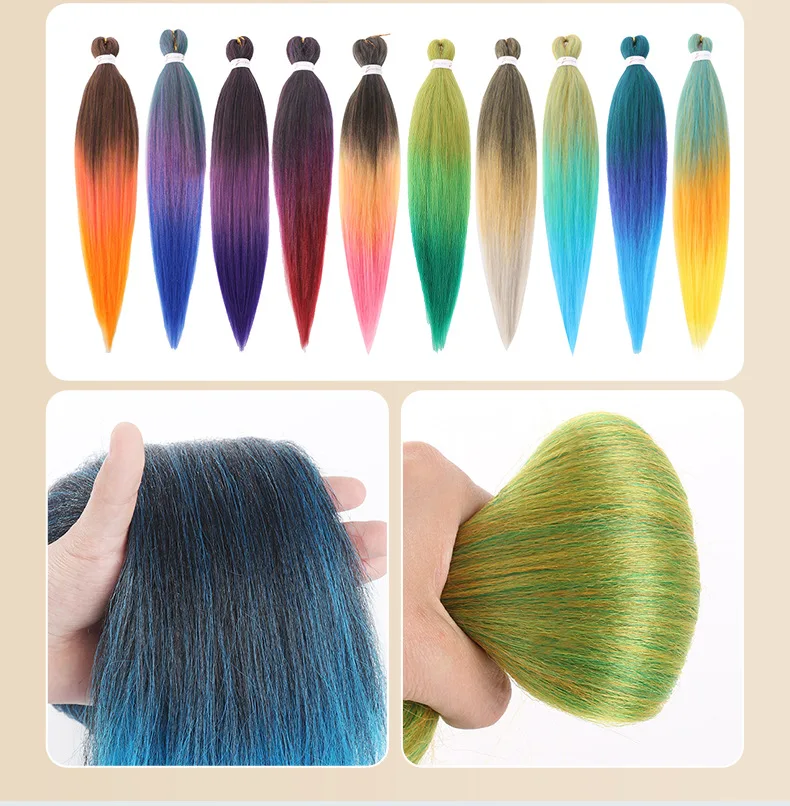 wholesale 1 2 3 pack pre stretched 100% kanekalons braiding bundles hair extension for black people wholesale