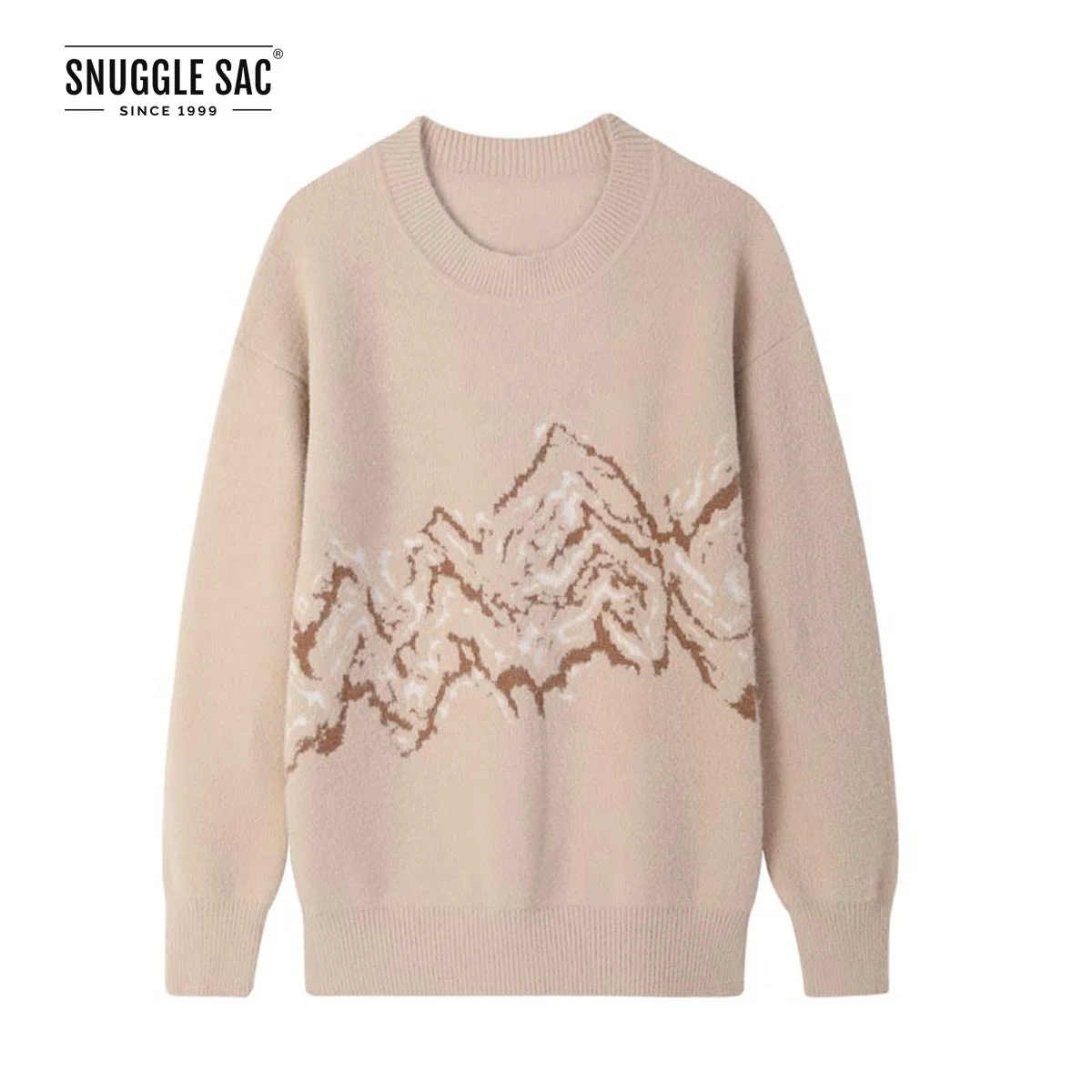 
Snuggle Sac Air Feel Round Neck Ladies Fancy Sweater Long Sleeve Ladies Knit Pullover for Winter 