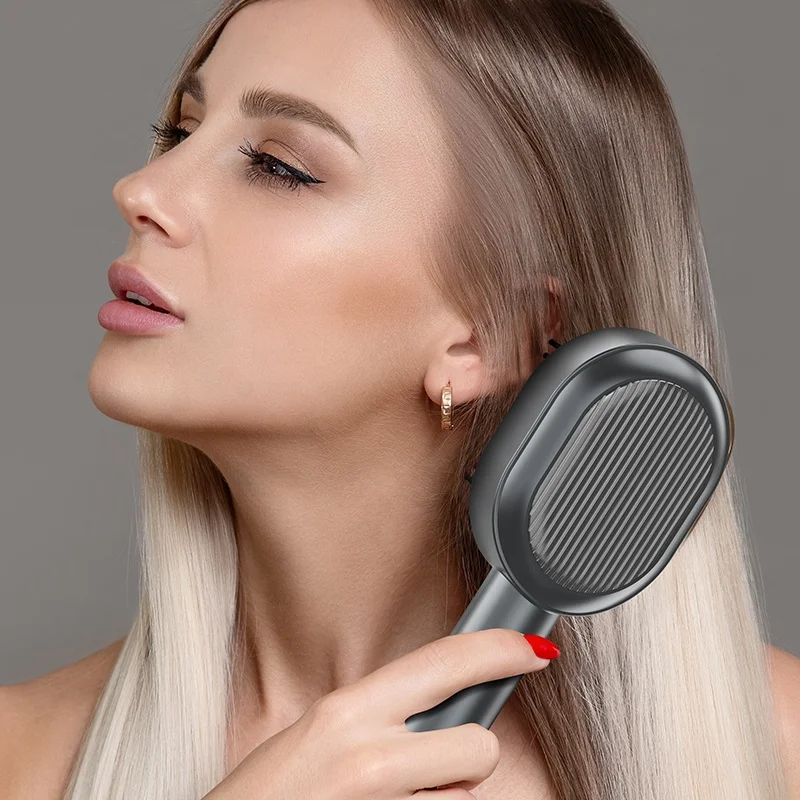Scalp Massager Brush Electric Head Massage Silicone Comb Red Light Micro Current Head Meridian Massager with Vibration