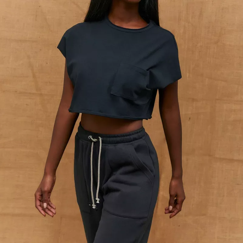 The latest design in 2023 new multi-color pure cotton two-piece leisure blank set hot seller