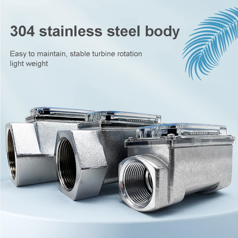 High-precision electronic digital turbine fuel flow meter for Water Diesel Kerosene Gasoline