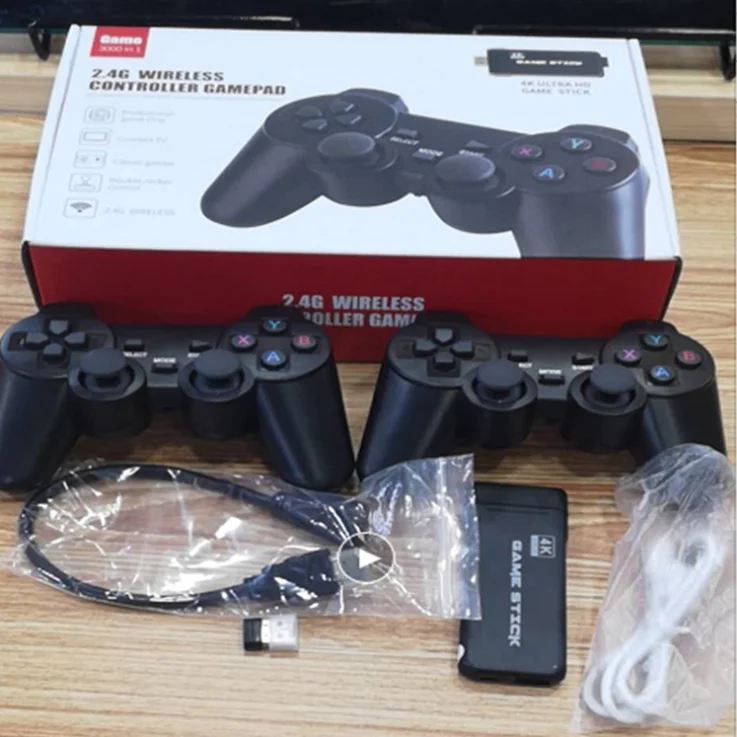  U8 4K HD видео игровая консоль 2 4G двойной беспроводной контроллер 64 ГБ 10000 игр Классическая Ретро ТВ для