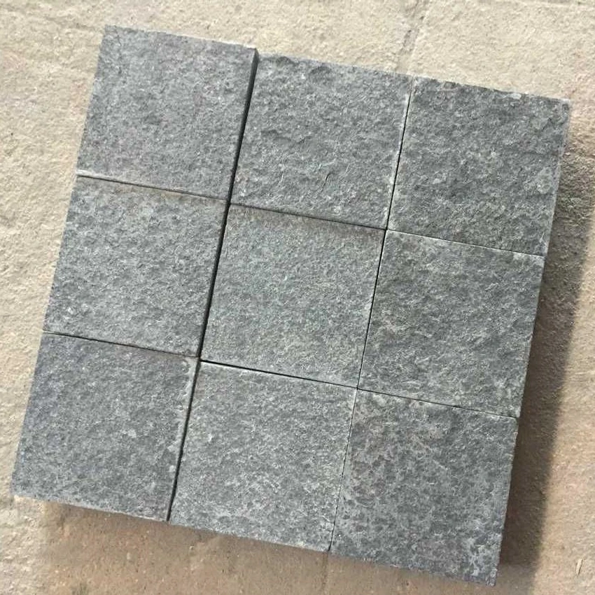 Wholesale Black Basalt Cobblestone Natural Stone Cube for Driveway Paving