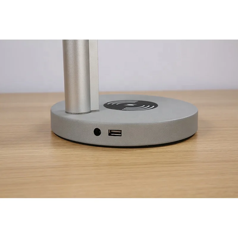 2024 new arrival  MA33C led desk lamp for office man home use bedroom beside lamp with wireless charger study lamp with usb