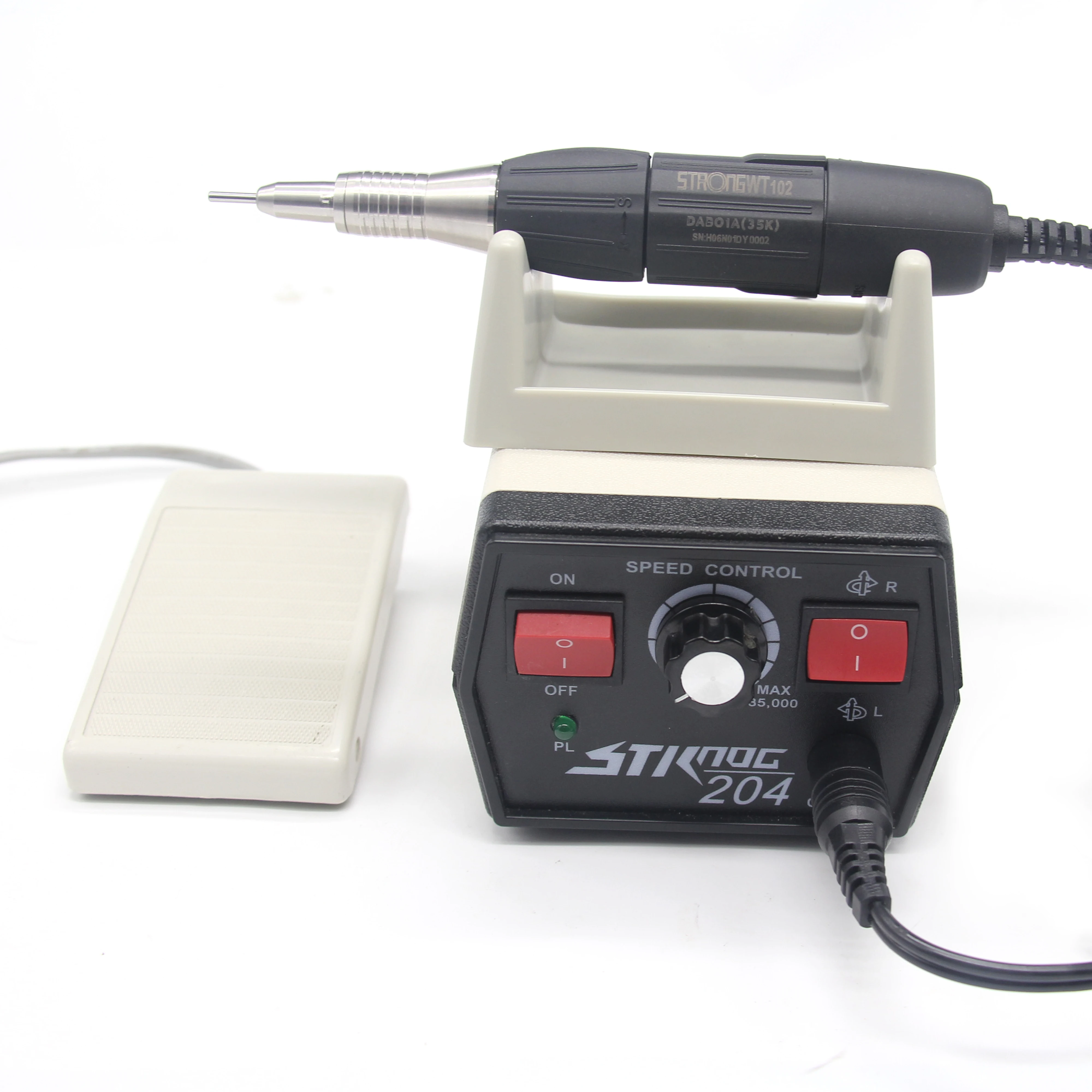 Dental Lab micro motor 35000 Rpm drilling machines Strong 204 102 micromotor rechargeable nail drill