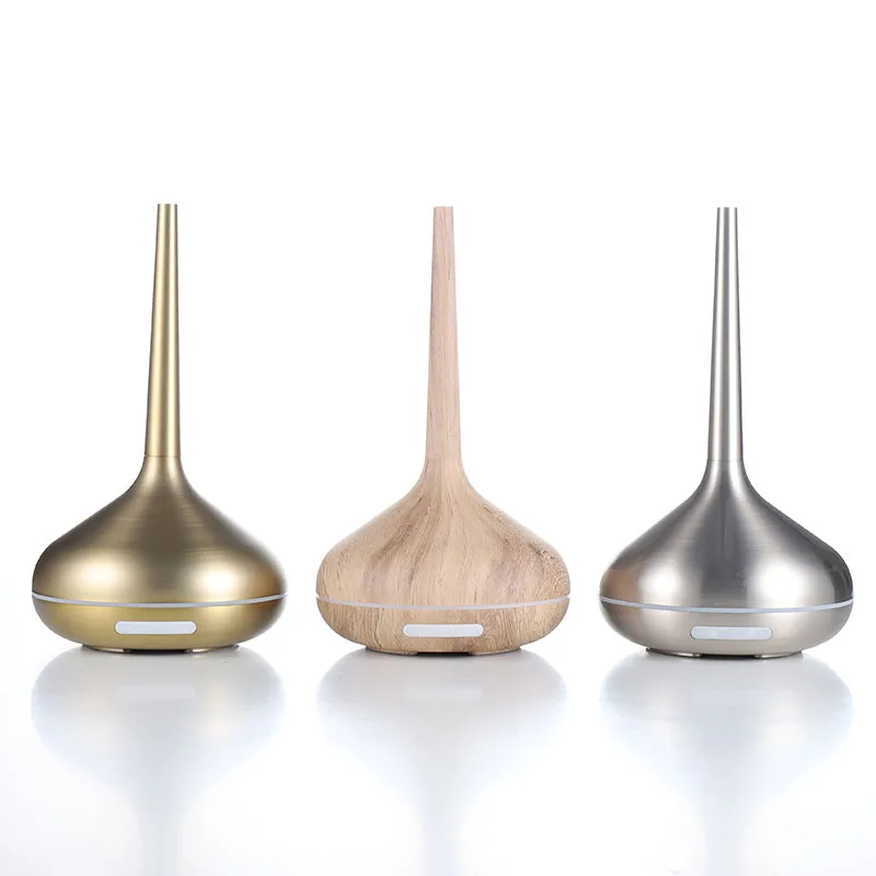 Hotsale Gold  Home Appliance USB Essential Oil Diffusors Ultrasonic Mini Gold Ultrasonic Wood Aroma Diffusers