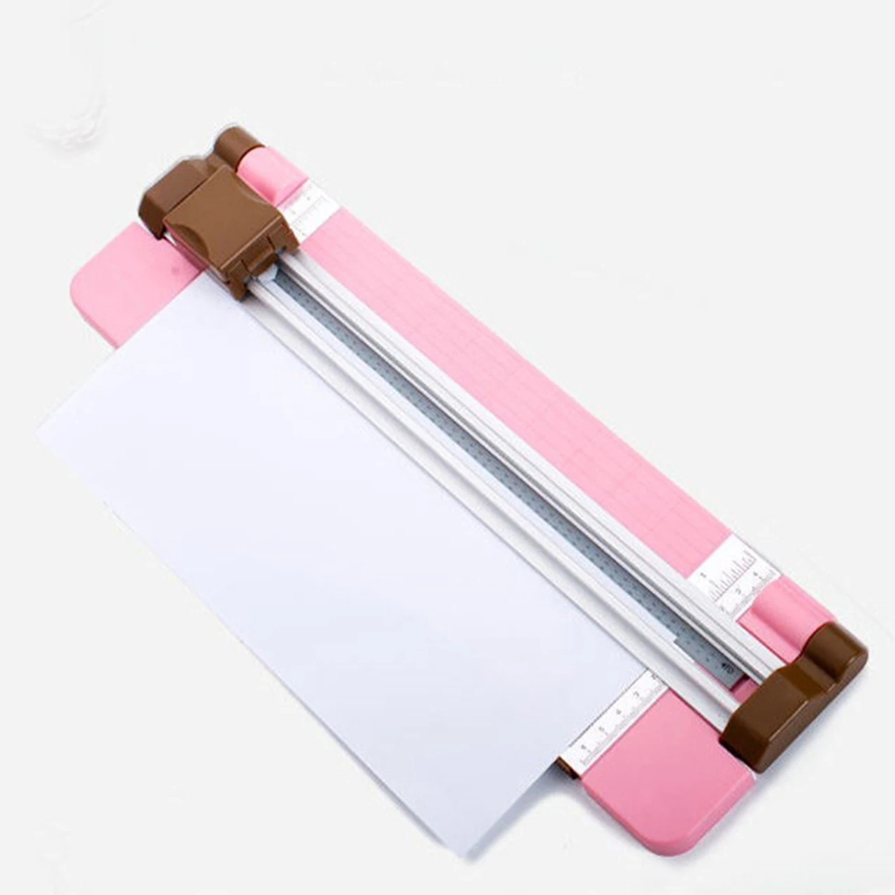 Wholesale paper cutter portable light paper trimmer office papers cards labels photo trimmer cutter with pull out ruler