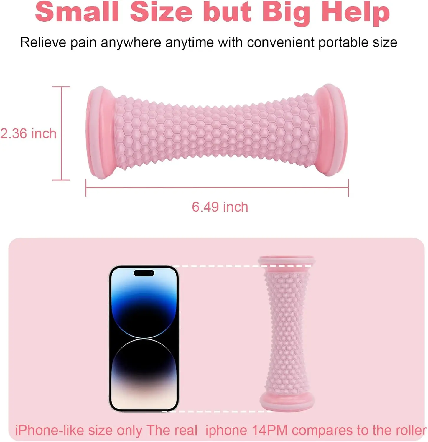 Soft Rubber Foot Massage Roller for Deep Tissue Recovery for Relax Foot Back Shoulder Leg Hand Tight Muscle