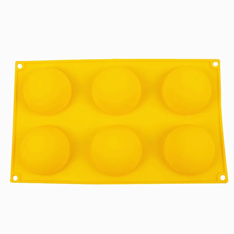 Cake Mold 6 hole half ball bath bomb Silicone Mold Wedding Decoration Fondant Decorating Baking Tool Bakeware Pudding