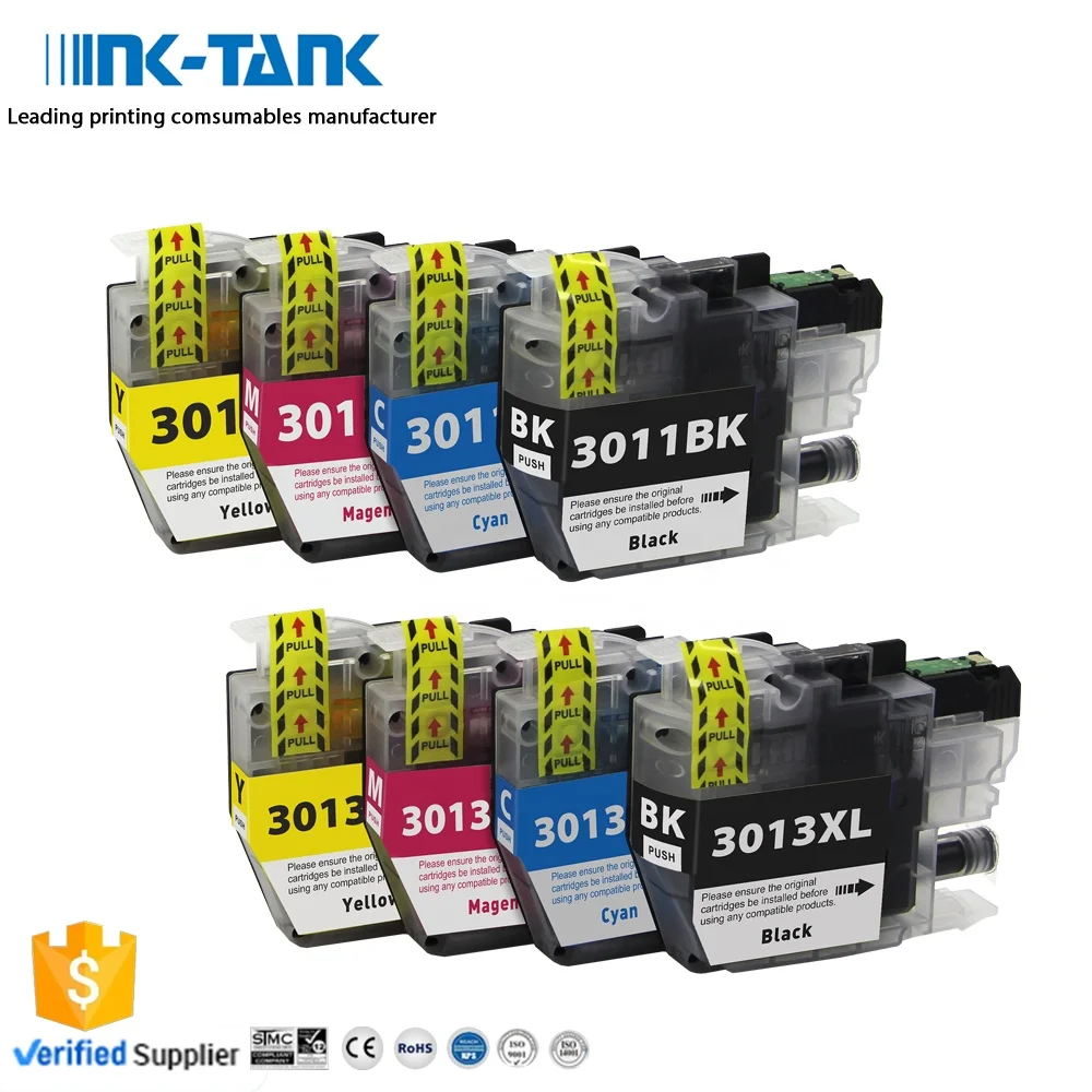 INK-TANK LC3011 LC3013 LC3013XL Premium Color Compatible Inkjet Ink Cartridge for Brother MFC-J497DW Printer