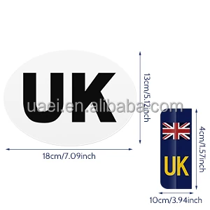 Number Plate Oval Stickers Strong Magnetic Force Adhesive Durable UK Magnetic Car Number Plate Stickers