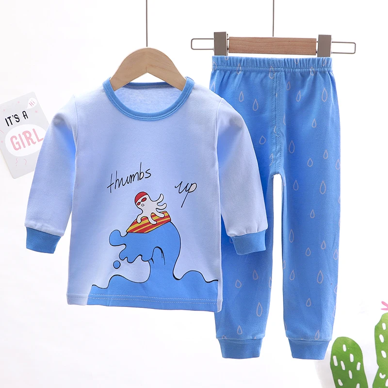 Kids pajamas set Children Cartoon sleepwear Boys Home cotton suit