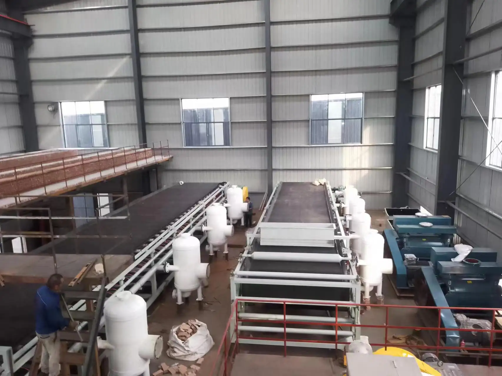 Horizontal rubber vacuum filter press for solid liquid separation of mine sludge industry