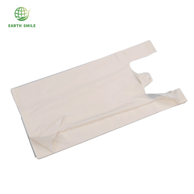 Factory Price 100% Plastic Free and 100% Biodegradable Compostable T Shirt shopping bag