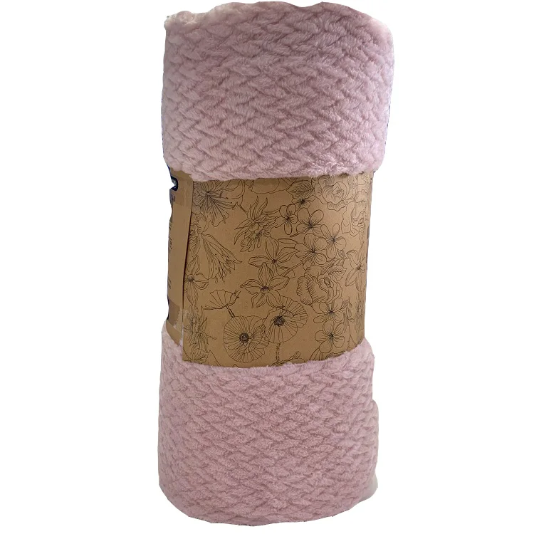 Factory Supply High Quality Blanket Single Side  Office Home Fabric Flannel Blanket