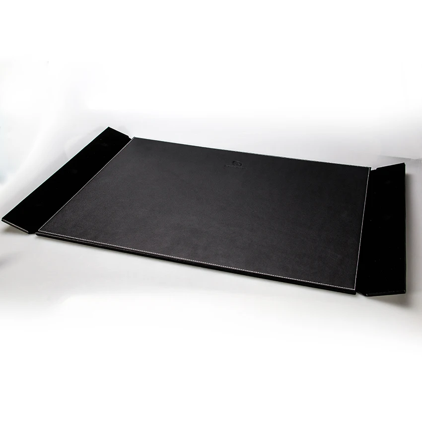 Wholesale Custom Leather Table Mat Black Imitation Desk Large Conference Game Mouse Pad coaster Placemat