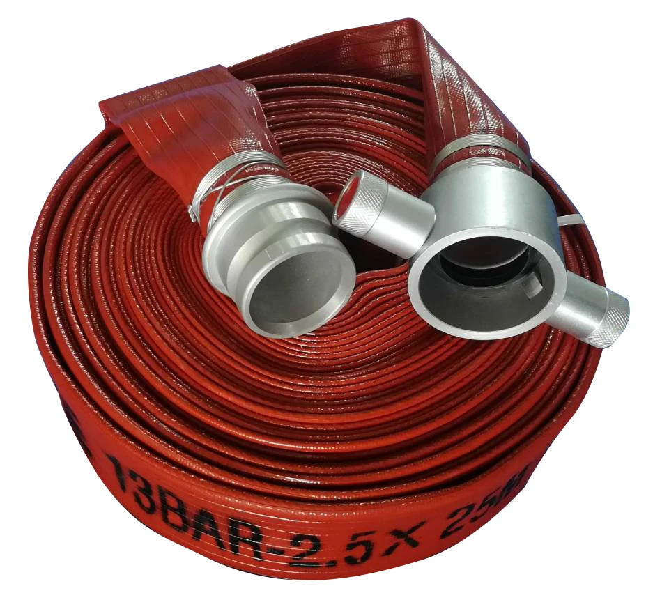 25-100mm 200 PSI Single Jacket Double Jacket Polyester or Nitrile Rubber Fire Hose Fire Fighting Equipment