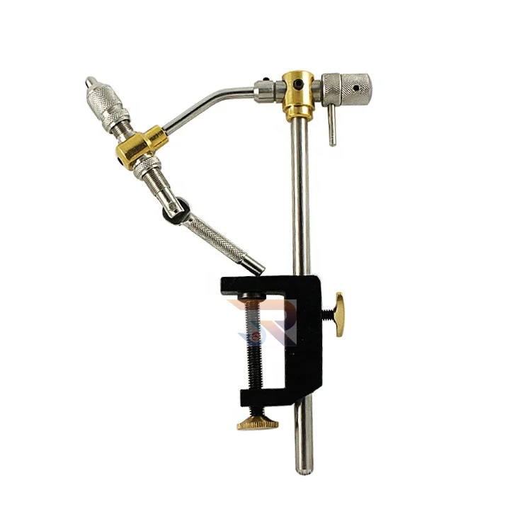 Premium Quality Custom Logo Long-Shaped Roto Vise Stainless Steel and Plastic Fishing Fly Tying Tool for Export